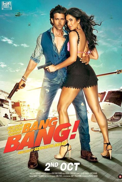 Bang Bang 2014 Movie HD Wallpapers & Pictures at http://www.hdwallcloud.com/bang-bang-2014-movie-hd-wallpapers-pictures/ Vishal Dadlani, Dhoom 2, Bollywood Poster, Vishal Shekhar, كاترينا كيف, Movies 2014, Hindi Video, Movie Cast, Bollywood Posters