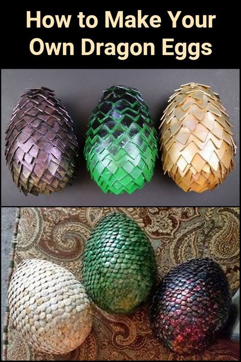 Look at the intricate details in these DIY dragon eggs! Try this project out! I’m pretty sure it’ll be a big hit for your GOT fans! Dragon Crafts For Adults, Paper Mache Dragon Egg, Dragon Prop Diy, Magical Crafts Diy, Dragon Garden Ideas, Halloween Dragon Decorations, Fun Animal Crafts, Dragon Art Ideas, Dungeons And Dragons Crafts Diy