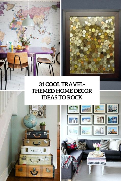 31 Cool Travel-Themed Home Décor Ideas To Rock Travel Room Decor, Travel Themed Bedroom, Travel Themed Room, Travel Bedroom, Travel Room, Themed Home Decor, Blue Bedroom, Remodeling Ideas, Easy Home Decor