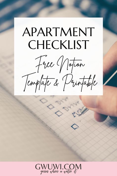 House Hunting Checklist Free Printable, Home Buying Checklist Printable, Apartment Hunting Checklist Free Printable, Notion Chores Template, Questions To Ask Apartment Hunting, Apartment Hunting Checklist, Apartment Hunting Spreadsheet, New Apartment Checklist, House Hunting Checklist