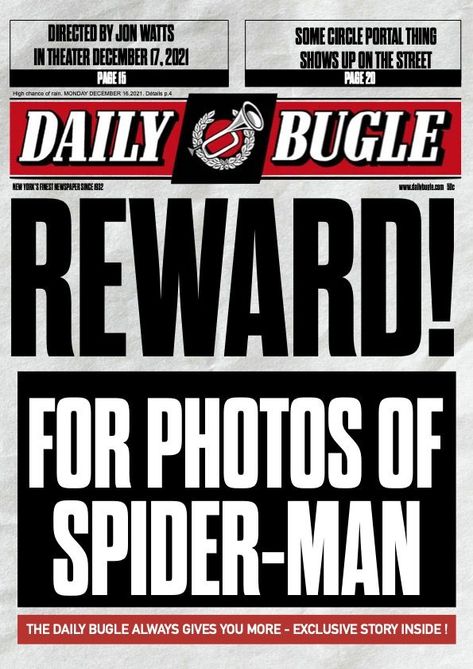 Spiderman Poster Homecoming, Daily Bugle Newspaper Spiderman, Spider Man Newspaper, Daily Bugle Aesthetic, Spider Man Wall Decor, Spiderman Newspaper, Daily Bugle Newspaper, Spiderman Posters, The Daily Bugle