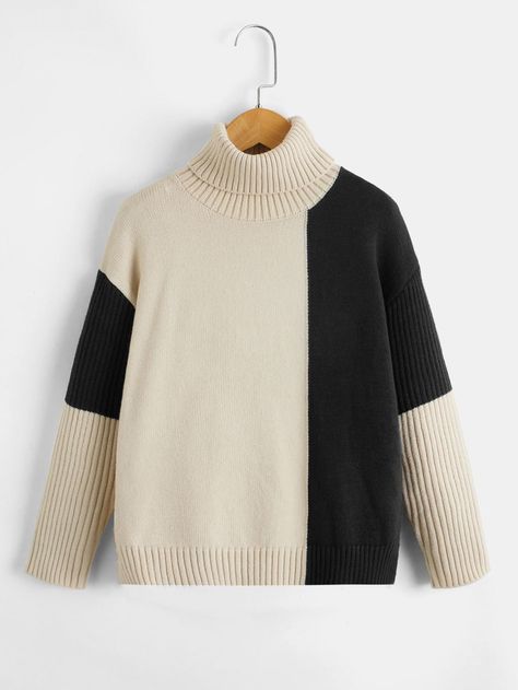 Multicolor Casual Collar Long Sleeve Fabric Colorblock Pullovers Embellished Slight Stretch  Girls Clothing Collared Sweater, Colorblock Sweater, Drop Shoulder Sweater, Drop Shoulder Sweaters, Color Block Sweater, Colour Block, Girls Sweaters, Shoulder Sweater, Girls Clothing