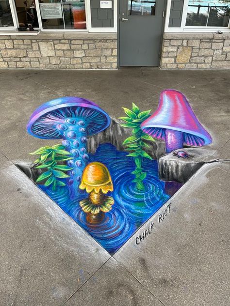 PAVEMENT ART — CHALK RIOT Pavement Art Sidewalk Chalk, Chalk Street Art, Street Chalk Art Ideas, Interactive Chalk Art, Chalk Art Inspiration, Wet Chalk Art, Chalk Art 3d, Chalk Art Illusions, Chalk Art Sidewalk