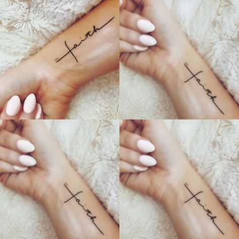 Font Tato, Wörter Tattoos, Biblical Tattoos, Faith Tattoo, Cross Tattoos, Tato Lengan, Mini Tattoo, Piercing Ideas, 문신 디자인