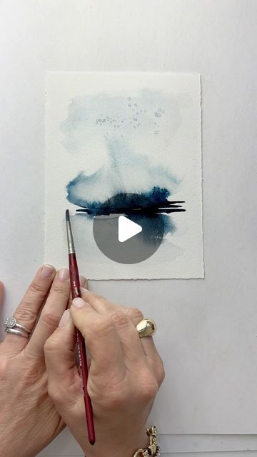 Blick Art Materials on Instagram: "Practice the mesmerizing act of mindful meditation 🧘 using watercolors 🎨 with artist Katie White.

Artist: @katiewhiteartist

Materials: Arches Watercolor Paper , Cold Pressed-140lb, Princeton Velvetouch Series 3950 Synthetic Brush - Oval Mop, Size 3/4”, Maimeri Blu Artist Watercolor Tubes & M. Graham Artists’ Watercolor Tubes

_______________
#createwithblick #blickartmaterials #watercolors #watercolorpainting" Art Watercolour Ideas, Watercolor Glazing Technique, Abstract Watercolor Tutorial Videos, Watercolor Line Drawing, Loose Watercolor Tutorial, Watercolor And Ink Tutorial, Watercolor Layering, Watercolor Tips And Tricks, Large Watercolor Painting