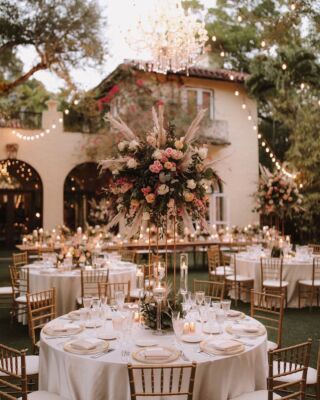 Simple Chapel Wedding Decor, South Asian Wedding Decor, Villa Woodbine Wedding, Asian Wedding Decor, Villa Woodbine, Asian Inspired Wedding, Miami Wedding Venues, Greenery Centerpiece, Glam Bride