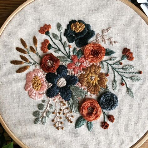 DIY embroidery flowers