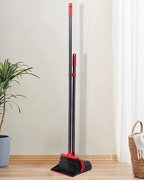 Broom and Dustpan Set, Broom and Dustpan Set Heavy Duty, Upgraded 52’’ Long Handle Broom and Dustpan Set for Home, Stand Up Broom with Dustpan Combo Set for Office Home Kitchen Lobby Floor Home Lobby, Best Broom, Laboratory Furniture, Spring Cleaning Checklist, Broom Handle, Broom And Dustpan, Household Cleaner, Dust Pan, Cleaning Checklist