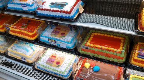 Decorated cakes for sale at a bakery- expensive! Image source: Dr. Penny  Pincher Walmart Bakery Cakes, School Cakes, Cream Birthday Cake, Cakes For Sale, Nursing Cake, Whiskey Cake, Inside Cake, Order Cakes Online, Ice Cream Birthday Cake