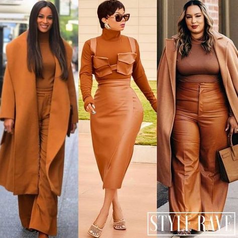 𝐅𝐚𝐥𝐥 𝐢𝐧 𝐥𝐨𝐯𝐞 𝐰𝐢𝐭𝐡 𝐁𝐑𝐎𝐖𝐍: It's officially Fall season which means its time to get those brown tones out and put some life to them. #SRCOTD Pick Your Look -> A B or C? Tap the 3 Dots at the top right of this image to 'Turn On Post Notification' so you dont miss our next posts. #StyleRave: The Pinnacle of Style FashionSimplified ElevateYourStyle Click link in Bio to see the latest Fashion Trends Celebrity Style And More Shop Editor-selected Pieces Nude Outfit Black Women, Brown Outfits For Black Women, Brown Things, Brown Outfits, Nude Outfits, Style Lookbook, African Models, Brown Outfit, Brown Tones