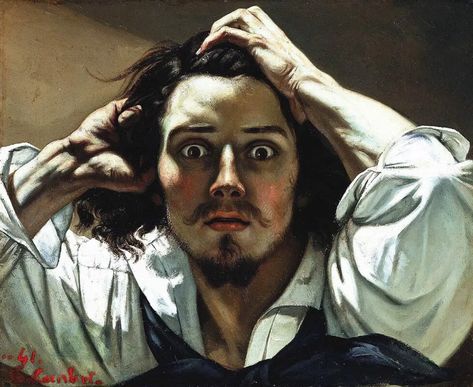 The Desperate Man, Desperate Man, Famous Self Portraits, World Famous Paintings, Famous Portraits, Gustave Courbet, Vevey, Plakat Design, Oil Painting Reproductions