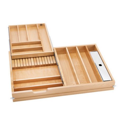 Deep kitchen drawer organization