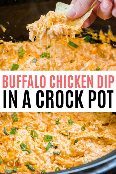 Chicken Dip Crock Pot, Spicy Buffalo Sauce, Spicy Buffalo Chicken Dip, Buffalo Chicken Dip Crock Pot, Crockpot Buffalo Chicken, Spicy Buffalo Chicken, Crock Pot Dips, Chicken Dip Recipe, Buffalo Chicken Dip Recipe