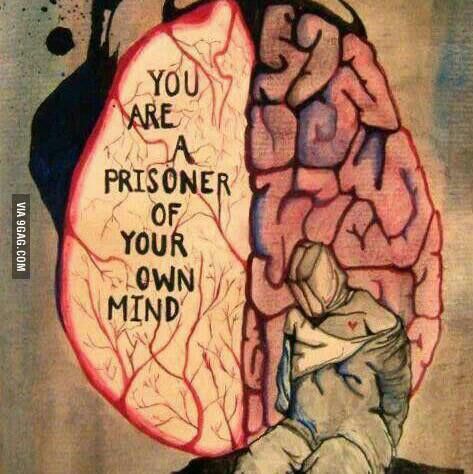 Misophonia Art, Prisoner Of Your Own Mind, Head And Heart, Fabric Banner, Mental Health Support, Change Your Mindset, Mindset Quotes, Real Talk, New Memes