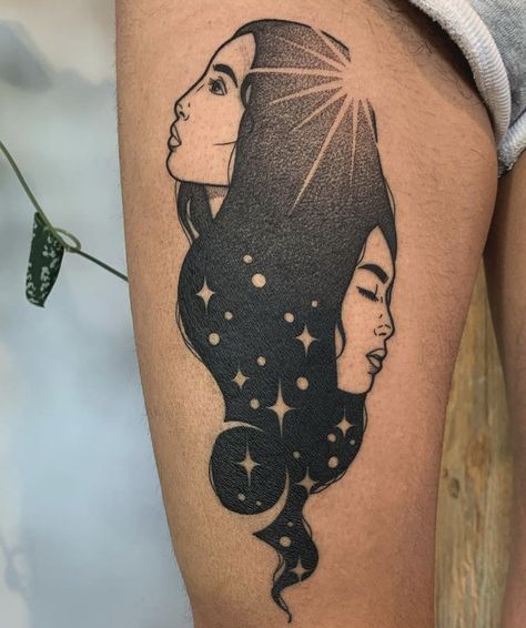 Big Cover Up Tattoos For Women, Big Cover Up Tattoos, Watercolor Galaxy Tattoo, Coverup Ideas, Cover Up Tattoos For Women, Sky Tattoos, Tattoo Coverup, Mushroom Tattoo, Balloon Tattoo