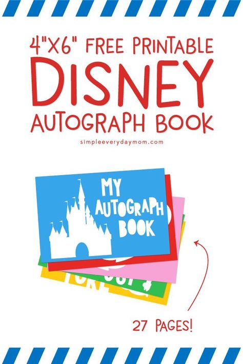 DIY Disney Autograph Book | Free Disney printables for kids | save money at Disney Disneyworld Autograph Ideas, Diy Autograph Book, Disney Printables Free, Disneyland 2024, Disney Autograph Book, Kids Saving Money, Book For Students, Disney Autograph, Autograph Book Disney