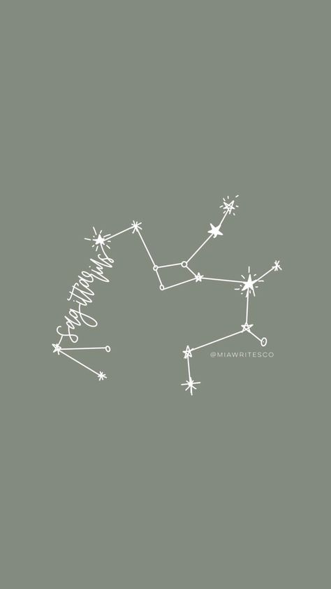 Sagittarius Constellation created on Procreate app on IPAD instagram: @MIAWRITESCO Sagittarius Constellation Wallpaper, Saggitarius Aesthetic Art, Sagittarius Background, Sagittarius Tattoo Constellation, Sagittarius Wallpapers, Sagittarius Illustration, Sagittarius Constellation Tattoo, Sagittarius Wallpaper, Words Aesthetic