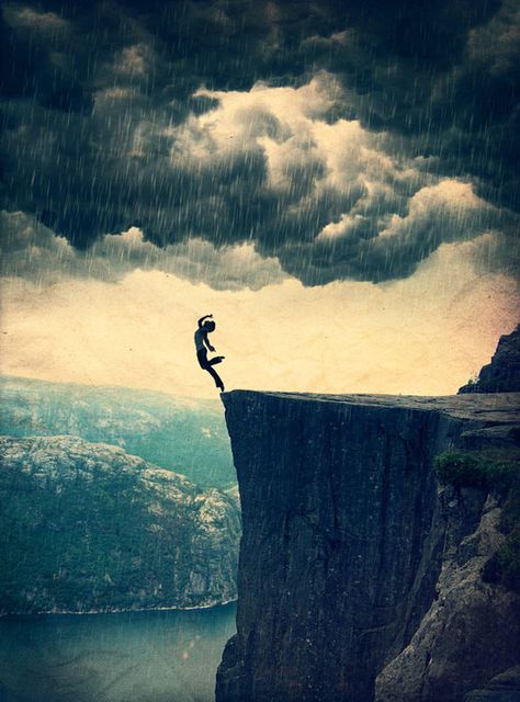 Inspirational Quotes For Girls, Surreal Artwork, She Wolf, Montage Photo, Foto Art, Leap Of Faith, On The Edge, In The Rain, Photo Profil