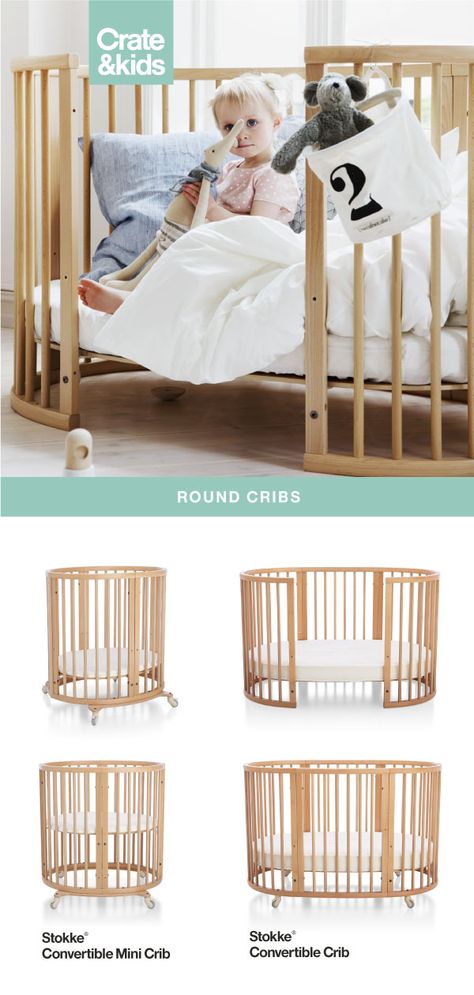 Think outside the box with our selection of round cribs. These unique takes on classic nursery furniture have a rounded design for a softer look in your baby’s room. Nursery With Round Crib, Oval Crib Nursery, Shared Nursery With Parents Small Room, Cute Cribs, Bassinet In Parents Room, Baby Crib In Parents Room, Baby Cribs Furniture, Round Crib Nursery, Bear Nursery Girl