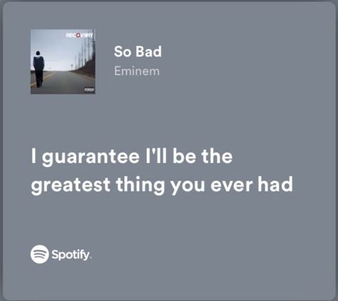 Eminem lyrics ~ so bad #eminem #lyrics #spotify #music #hiphop #marshall Eminem Song Quotes, Eminem Lyrics, Singer Quote, Eminem Songs, The Eminem Show, Lyrics Spotify, Eminem Quotes, Just Lyrics, Whisper Quotes