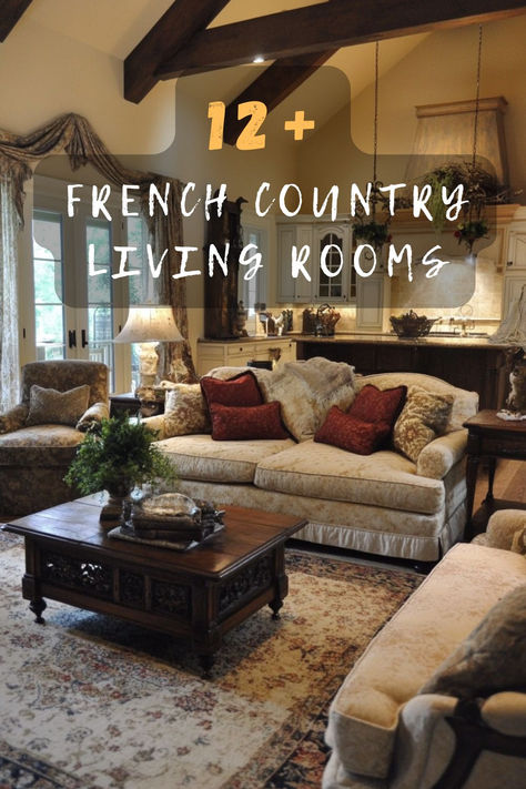 Planning a cozy retreat in your home? Click for 12 French country living room ideas that blend rustic charm with modern elegance! 🌿🛋️ #FrenchCountry #LivingRoomDecor #RusticCharm #ModernElegance #HomeStyle French Farmhouse Family Room, Organic Modern French Country, Reading Room Ideas Cozy, Rustic French Country Living Room, Modern French Country Living Room, French Country Living Room Ideas, French Country Family Room, Cozy French Country Living Room, French Cottage Living Room