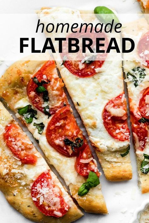 Homemade Flatbread Pizza Dough, Flatbread Dough Recipe, Flatbread Pizza Dough, Homemade Flatbread Pizza, Flatbread Toppings, Margherita Flatbread, Flatbread Pizza Recipe, Flatbread Dough, Breakfast Bakes