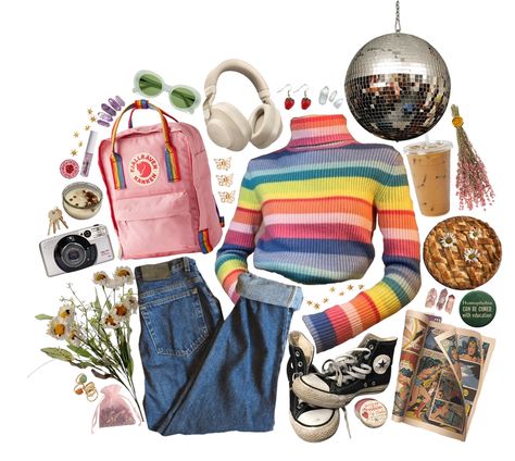 🌈 Outfit | ShopLook Rainbow Academia Outfits, Rainbow Academia, Shifting Outfits, Rainbow Nature, Spring Rainbow, Academia Outfits, Pride Outfit, Business Style, Outfit Maker