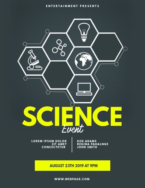 180+ Science Fair Flyer Customizable Design Templates | PosterMyWall Science Fair Poster Design, Science Event Poster, Science Brochure, Science Graphic Design, Science Fair Poster, Event Poster Inspiration, Participation Award, Fair Poster, Science Models