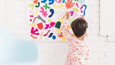 It’s an art piece for your playroom, and a fun kid activity all in one. Brittany Jepsen shares how to make this Matisse-inspired project your kids will love. Find more fun ideas from Brittany on her website, www.thehousethatlarsbuilt.com. Felt Activity Board, Activity Board, Felt Board, Fun Activities For Kids, Board Books, Art Classroom, Fun Ideas, More Fun, Cool Kids