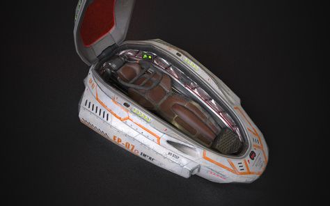 Space Capsule Concept, Space Escape Pod, Spaceship Escape Pod, Astronaut Moodboard, Futuristic Things, Bulletproof Clothing, Escape Velocity, Space Fleet, Escape Pod