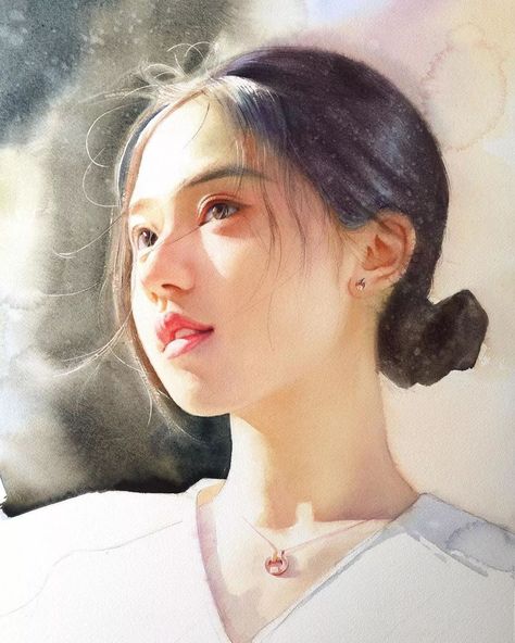 JAKIRA on Instagram: “This beautiful watercolor portrait painting by @shanhu0_0 Follow @jakira_art Follow @jakira_art Follow @jakira_art ⠀⠀⠀⠀⠀⠀⠀⠀⠀…” Watercolor Art Face, Watercolor Portrait Painting, 수채화 그림, 인물 드로잉, Oil Portrait, Watercolor Portrait, April 12, Beautiful Watercolor, Art Inspiration Painting