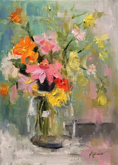 Flower Impressionist Painting, Impressionistic Watercolor Paintings, Floral Impressionist Painting, Impressionistic Flower Paintings, Impressionist Flower Paintings, Impressionistic Flowers, Impressionistic Paintings, Impressionistic Art, Acrylic Painting Flowers