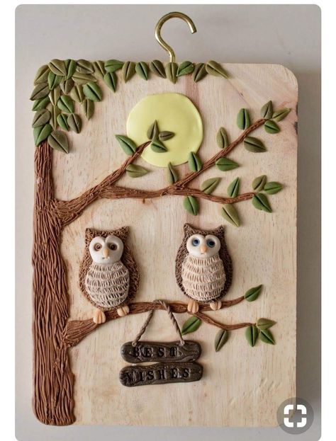 Painting With Clay Art, Pasta Craft Ideas, Clay Art Crafts, Clay Art Decoration, Shilpkar Clay Art Craft Ideas, Clay Crafting Ideas, Talenan Art Painting, Mouldit Clay Art Ideas Cute, Moldit Craft