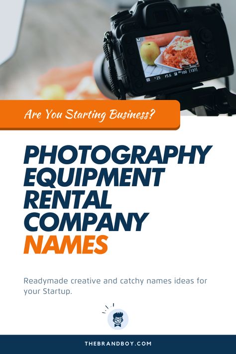 Photography Equipment Rental is a particular kind of service which became quite famous for the people in the US.   #BusinessNames #CatchyNamee #NamesIdea #SmallBusinessNames #PhotographyNames Photography Business Names Ideas, Photography Business Names, Photography Names, Catchy Names, Prefixes And Suffixes, Names Ideas, Photo Editing Apps, Rental Company, Photography Equipment