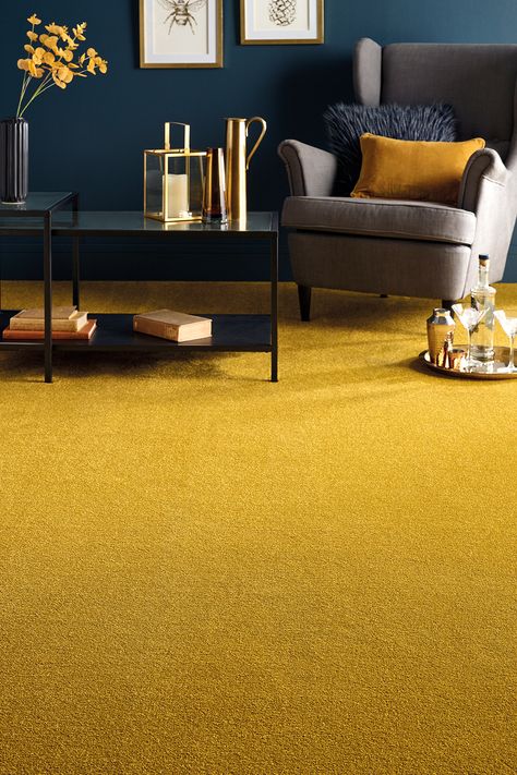 Whatever the weather is like with you, we're shining some light with a fabulous new floor from our new Stainfree Caress collection. Not only does our latest collection add the wow factor, but it's also a practical choice that will cope with the odd spill and mishap. Free samples available via the link. #interiordesign #carpet #homedecor #carpets #design #home #carpetdesign #patternedfloors #wilton #patterncarpet #livingroom Gold Carpet, Carpets Design, Yellow Carpet, Shrinking Violet, Flat Decor, Carpet Ideas, Durable Carpet, Bedroom Orange, Flooring Inspiration