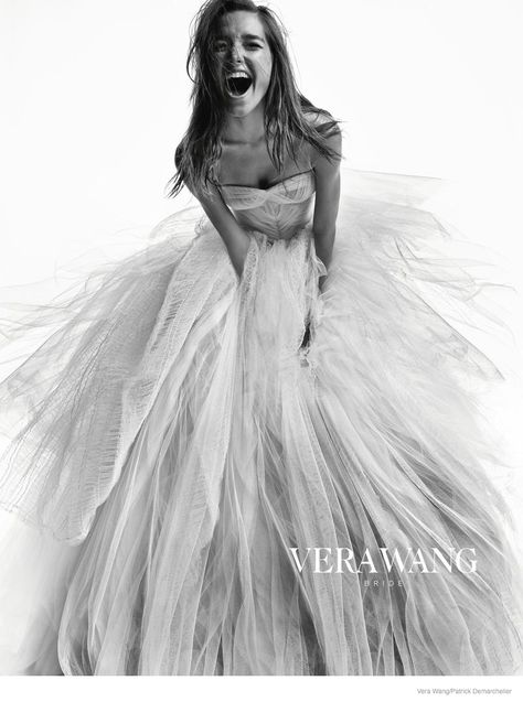 Vera Wang Bridal Gowns in Fall 2014 Ad Campaign | Fashion Gone Rogue Vera Wang, Long Dress, Editorial, White Dress, Skirt, Hair, White