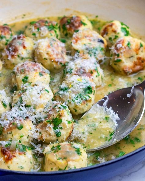 Giadzy - All the flavors of chicken piccata...in... | Facebook Giada's Chicken Piccata, Chicken Picatta Meatball Recipe Giada, Chicken Picatta Meatball Recipe, Chicken Meatball Picatta, Erika Vetrini Recipes, Giadzy Recipes, Chicken Piccata Meatballs, Chicken Meatball Recipe, Spicy Meatball