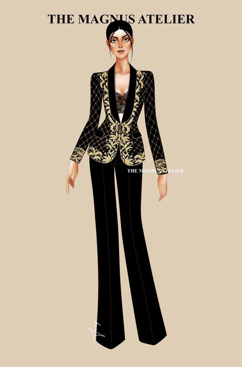 Gender Neutral Party Outfit, Formal Dinner Party Outfit, Dinner Party Outfit, Bold Embroidery, Formal Dinner Party, Dinner Party Outfits, Embroidered Suit, Cocktail Formal, Straight Fit Pants