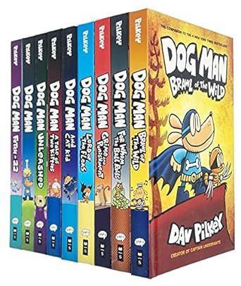 Dog Man Series 9 Books Collection Set (Dog Man, Unleashed, A Tale of Two Kitties, Dog Man and Cat Kid, Lord of the Fleas, Brawl of the Wild, For Whom the Ball Rolls, Fetch-22, Grime and Punishment)#affiliate Dog Man Books, Man And Cat, Dog Man Book, Dog Man, Cat Kids, Books Collection, Big Girl Rooms, Dog Boarding, Big Girl