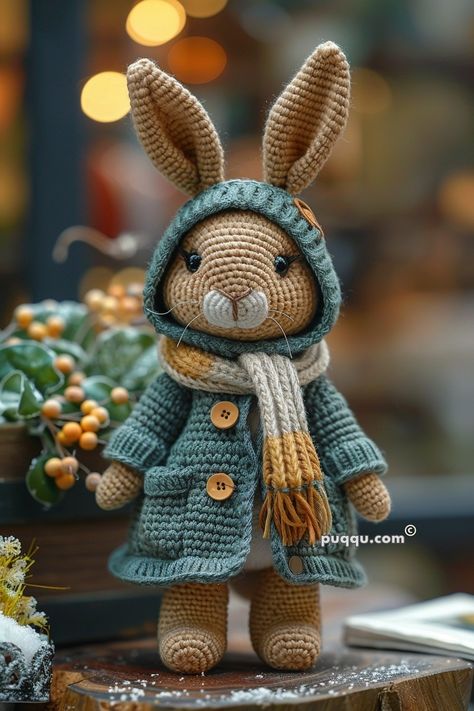 Best Crochet Amigurumi Ideas for Beginners - Puqqu Ice Age Crochet, Rabbit Crochet Pattern Free, Crochet Rabbit Free Pattern, Crazy Crochet, Disney Crochet Patterns, Cute Amigurumi, Bunny Amigurumi, Crochet Bunny Pattern, Cat Amigurumi