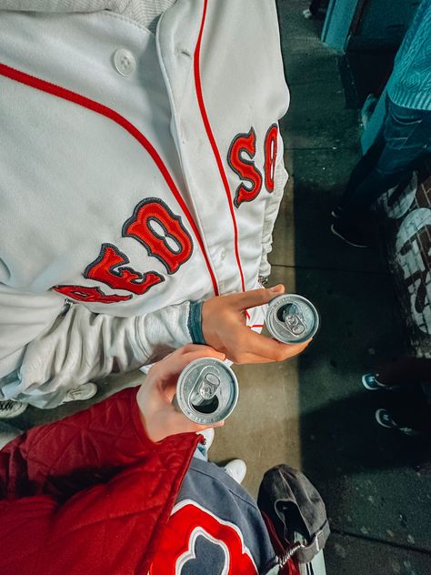 Red Sox Outfit, Date Night Couple, Boston Red Sox Outfit, Boston Weekend, Boston Couple, Baseball Romance, Filler Instagram, Boston Aesthetic, Red Sox Game