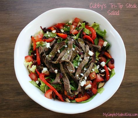 Tri Tip Salad, Steak Salad Dressing, Tri Tip Steak, Flank Steak Salad, Steak Salad Recipe, Modest Chic, Spicy Brown Mustard, Grilled Flank Steak, Seasonal Salad