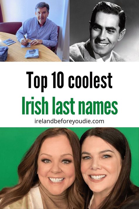 Irish last names have made their way across the world as Irish people migrated to different countries. You may recognise some of these Irish surnames in our list of the top 10 coolest Irish last names you will love. #Irishnames #Irishlastnames #lastnames Irish Last Names For Characters, Irish Last Names, Last Names For Characters, Irish Surnames, Best Of Ireland, Irish Ancestry, Irish Catholic, Irish Names, Irish Beauty