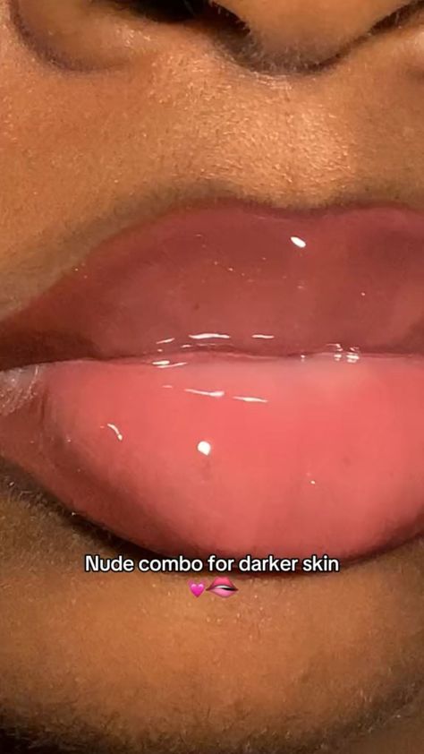 @ritaonsaturnNude Lip Combos Lip Combos On Dark Skin, Cute Lip Combos Brown Skin, Lip Combos For Black Women Small Lips, Lip Combo For Caramel Skin, Pink Lip Liner And Gloss Combo, Pink Lip Gloss Black Women, Lip Combos For Caramel Skin, Pink Lipstick Brown Skin, Lipcombo Light Skin