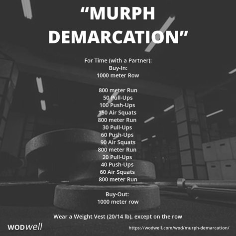 Murph Workout Variations, Murph Prep Workouts, Wods Crossfit, Crossfit Workouts Wod, Hero Wod, Crossfit Workouts At Home, Weight Vest, Wod Workout, Crossfit Wod