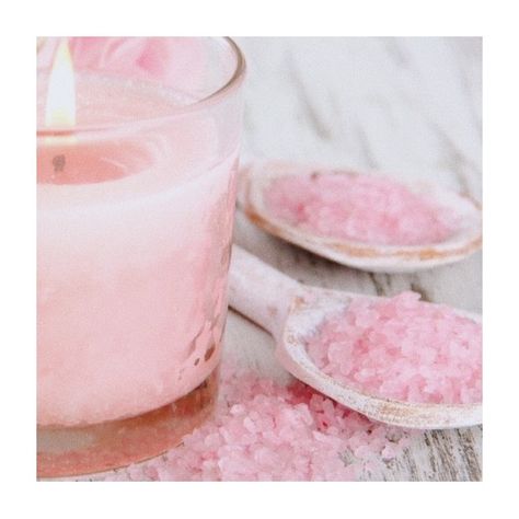 Pink Spa Aesthetic, Pink Bubble Bath, Peach Whiskey, Bath Crystals, Blush Decor, Spa Studio, Crystal Bath, Spa Design, The Melody