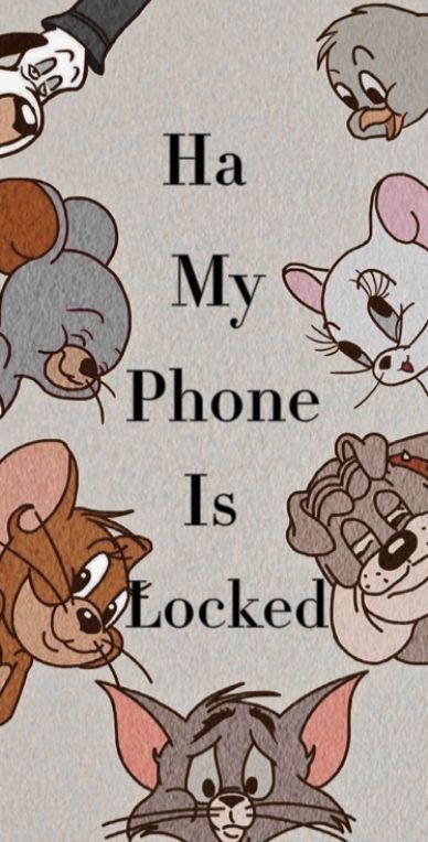 Funny Lock Screen, Tom Ve Jerry, Funny Lock Screen Wallpaper, Iphone Wallpaper Quotes, Phone Lock Screen, Bahasa Jepun, Funny Lockscreen, Corak Bunga, Phone Lock