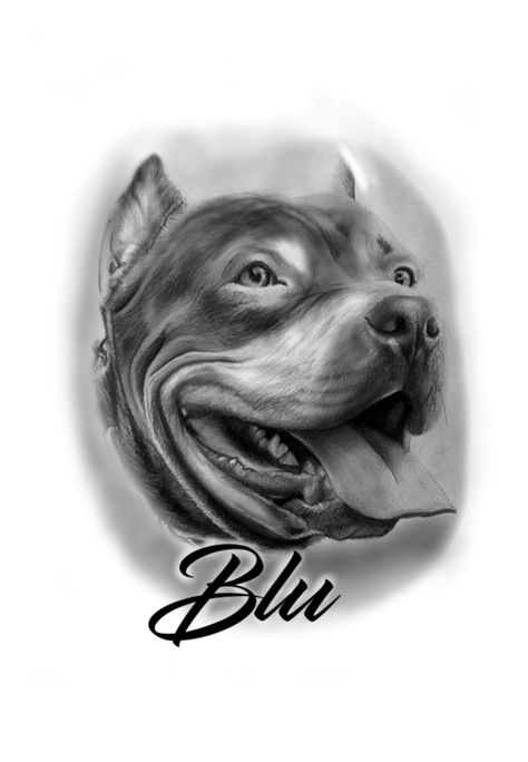 American Bully Tattoo, Bully Tattoo, Blondie Tattoo, Pet Tattoo Ideas, Pet Tattoos, Tattoo Black And Grey, Pitbull Tattoo, Design Composition, Tattoo Desings