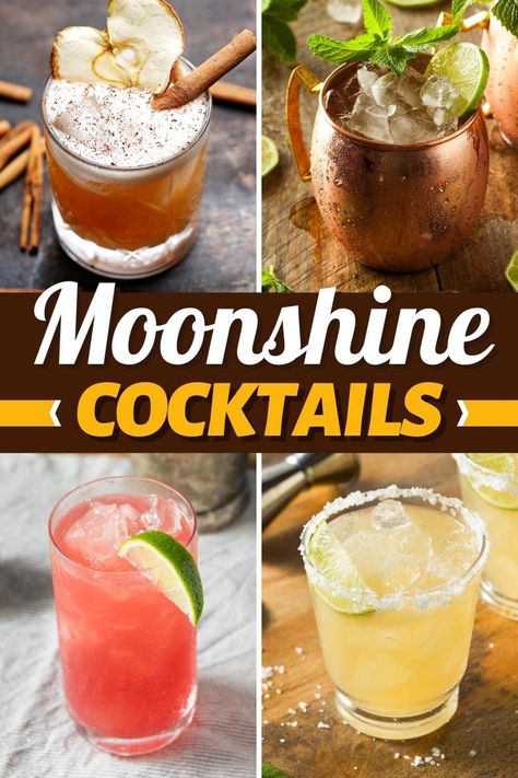 Moonshine Punch Recipe, Moonshine Drink Recipes Cocktails, Moonshine Margarita Recipe, Moonshine Mixed Drinks Recipes, Birthday Cake Moonshine, Apple Moonshine Cocktails, Summer Moonshine Recipes, Moonshine Wedding Ideas, Peppermint Moonshine Drinks