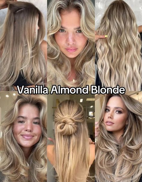 Is vanilla almond blonde hair right for you? Explore how this soft, neutral blonde shade complements cool and warm undertones. Vanilla Almond Blonde, Almond Blonde Hair, Summer Color Season, Almond Blonde, Healthy Blonde Hair, The Perfect Blonde, Best Blonde Hair, Color Seasons, Summer Blonde Hair